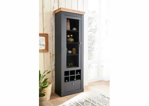 Vitriinkapp CATANIA tamm / antratsiit, mööbel, elutoamööbel, vitriin