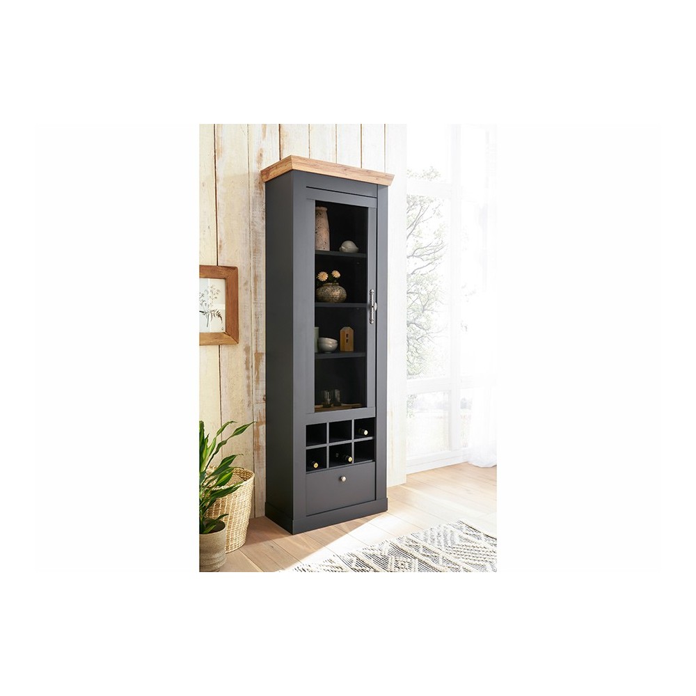Vitriinkapp CATANIA tamm / antratsiit, mööbel, elutoamööbel, vitriin