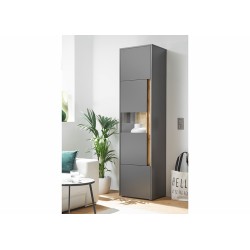 Vitriinkapp CITY antratsiit / tamm, 50x40xH200 cm