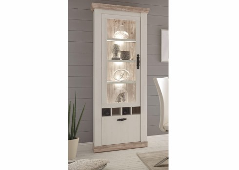 Vitriinkapp FLORENZ valge mänd / mänd, mööbel, elutoamööbel, kapid