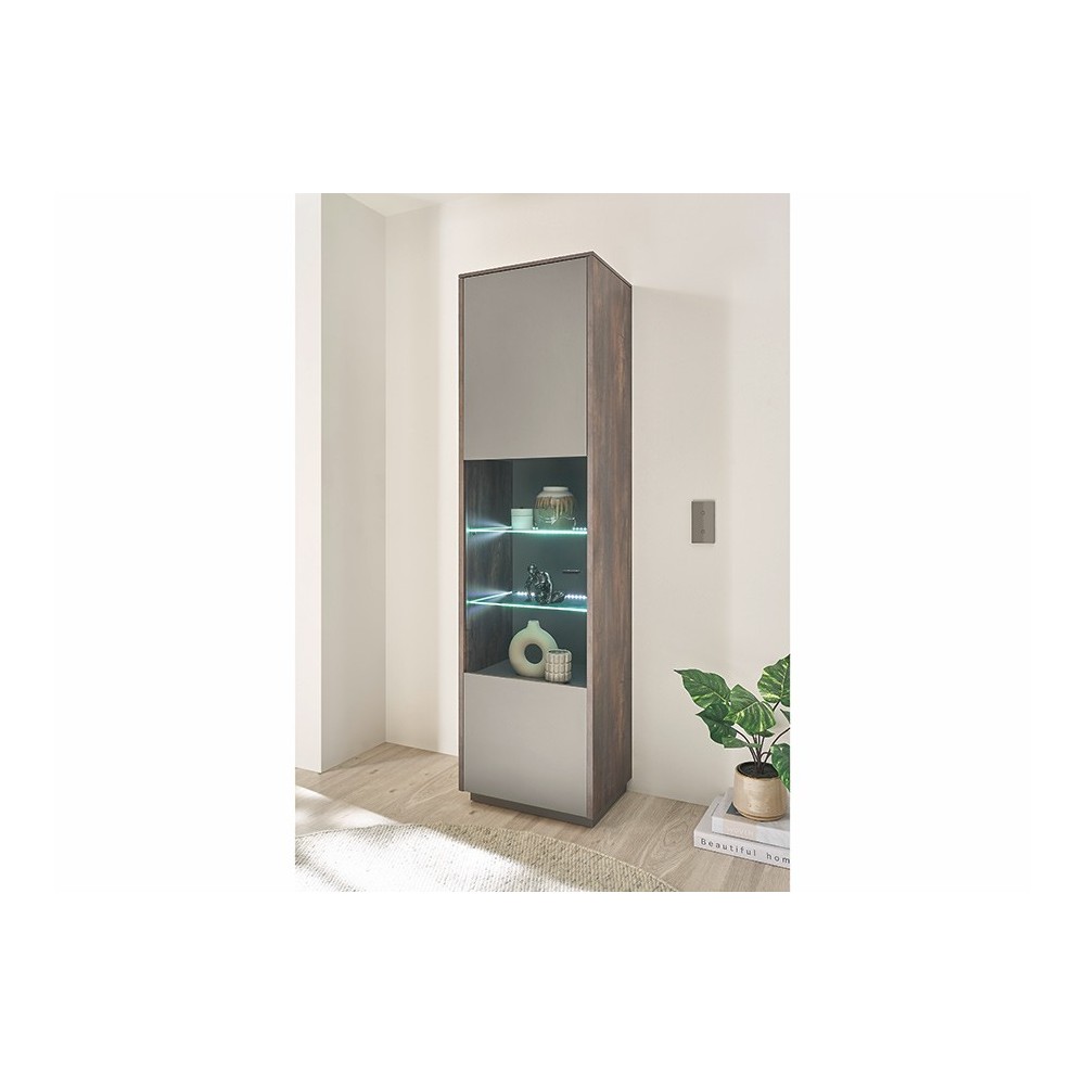 Vitriinkapp LARGO tume tamm / antratsiit, mööbel, elutoamööbel, kapp