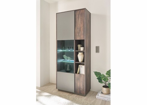 Vitriinkapp LARGO tume tamm / antratsiit, mööbel, elutoamööbel, kapid