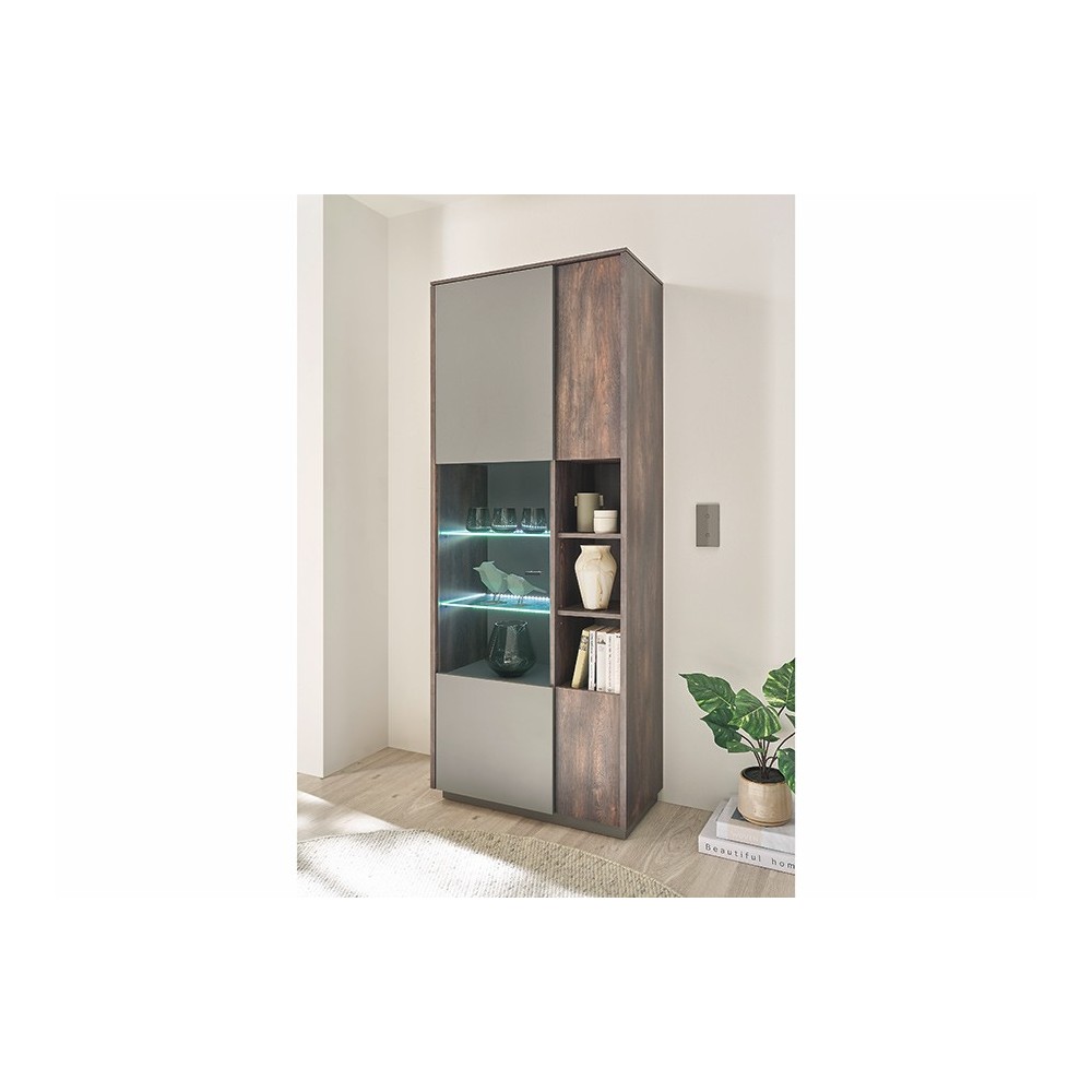 Vitriinkapp LARGO tume tamm / antratsiit, mööbel, elutoamööbel, kapid