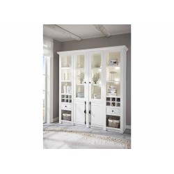 Vitriinkapp WESTERLAND valge mänd, mööbel, elutoamööbel, vitriinkapid