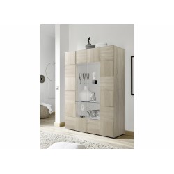 Vitriinkapp DAMA tamm Sonoma, mööbel, elutoamööbel, vitriinkapid