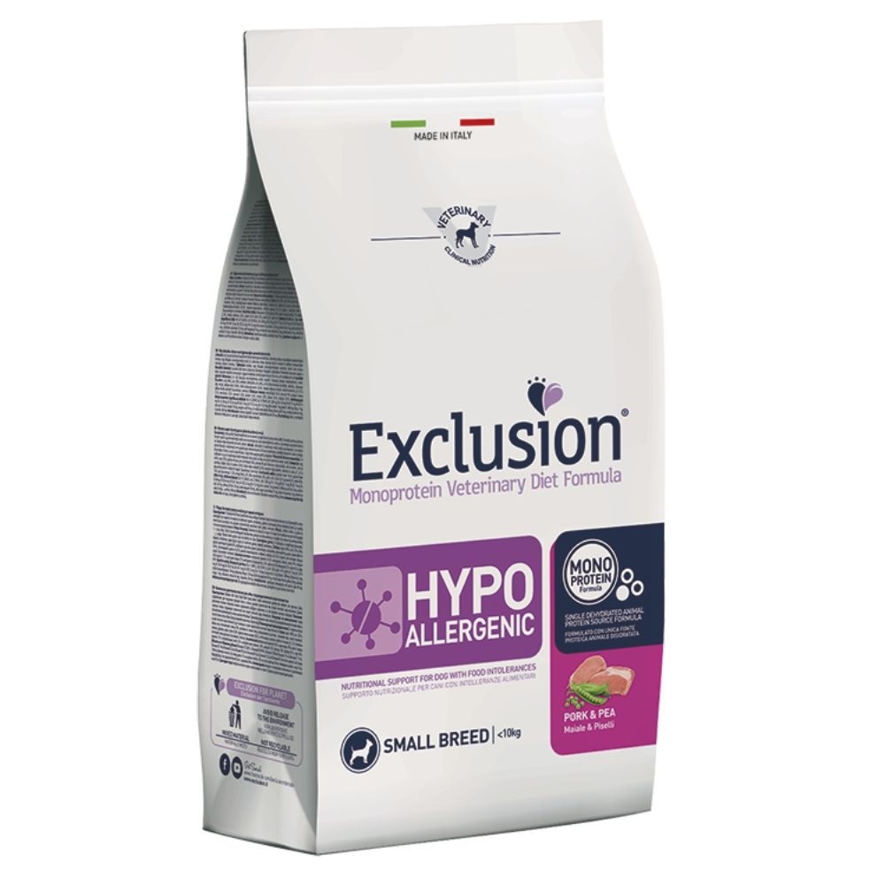 EXCL Hypoallergenic adult pork & peas small breed 2kg