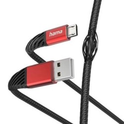 Cable Hama Extreme USB-A-Micro-USB 1.5m, Black-Red