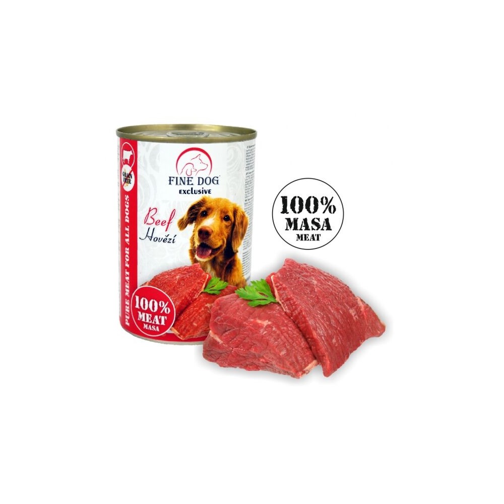 Fine Dog veisekonserv koertele 100%liha 6x400g