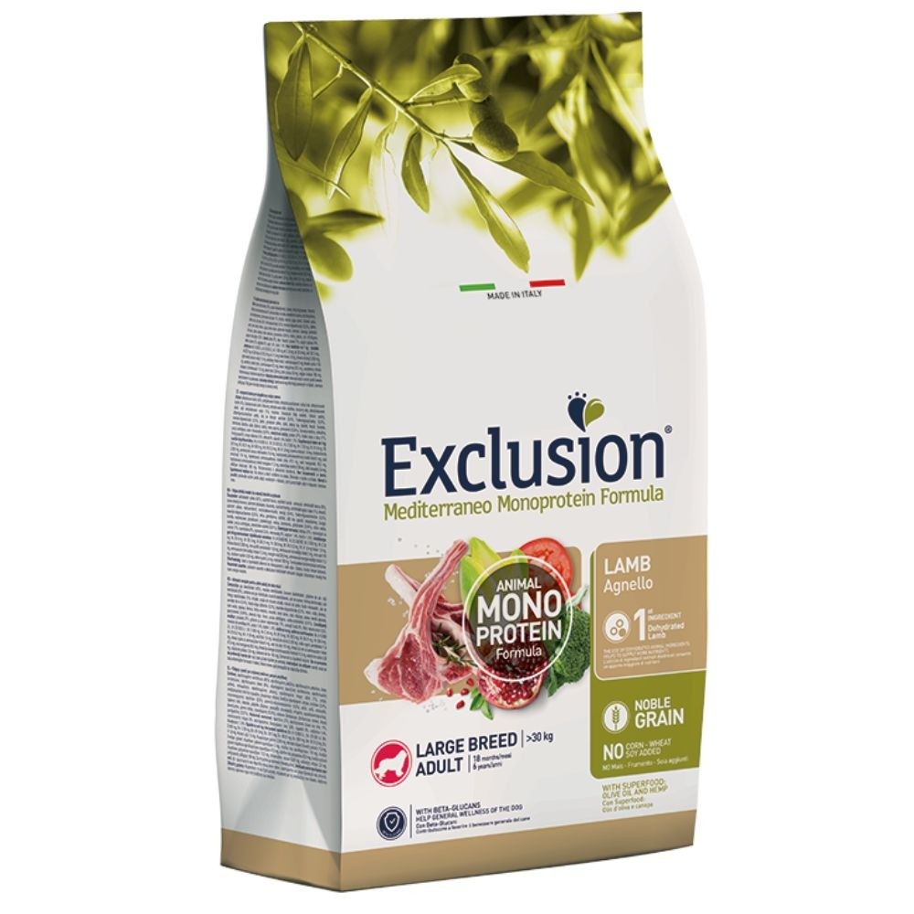 EXCL Mediterraneo adult lamb large breed koeratoit 12kg