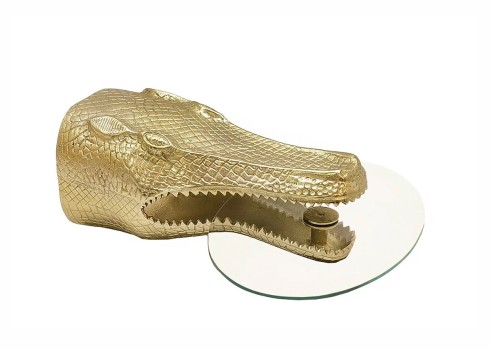 Abilaud CROCODILE kuldne, mööbel, elutoamööbel, abilauad, kohvilaud, lauad
