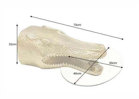 Abilaud CROCODILE kuldne, mööbel, elutoamööbel, abilauad, kohvilaud, lauad