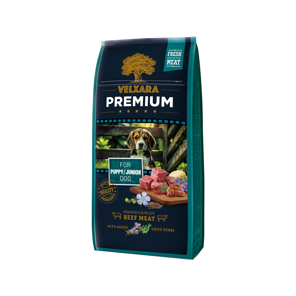 Velxara PREMIUM Puppy&junior koeratoit veisega 4x750g