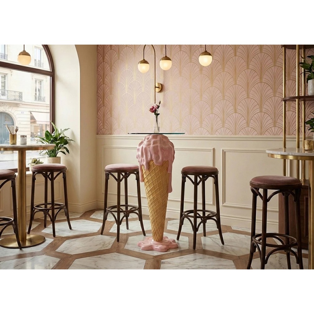 Baarilaud ICE CREAM roosa, mööbel, söögitoamööbel, köögimööbel, baarilaud, baarilauad, kõrge söögilaud