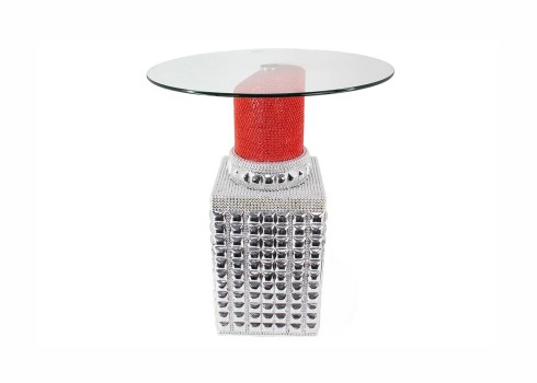 Laud LIPSTICK hõbe / punane, mööbel, elutoamööbel, laud, lauad, abilauad, abilaud, mööbli müük