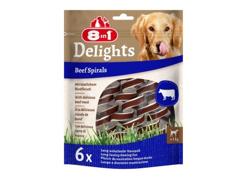 8in1 Delights Beef Spirals 6tk, 60g