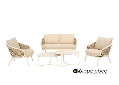 Diivanilaudade komplekt Apple Bee PINE KEY kreemvalge / helebeež,  aiamööbel, mööbel, aialauad, aialaud