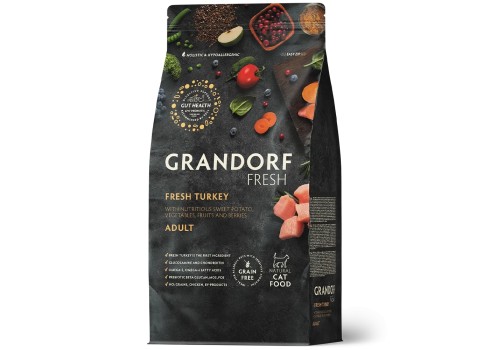 Grandorf Cat Fresh Värske Kalkun ja Bataat Täiskasvanud Kassidele 2kg