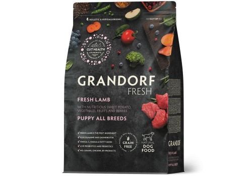 Grandorf Fresh Värske Lambaliha ja Bataat Kutsikatele 10kg