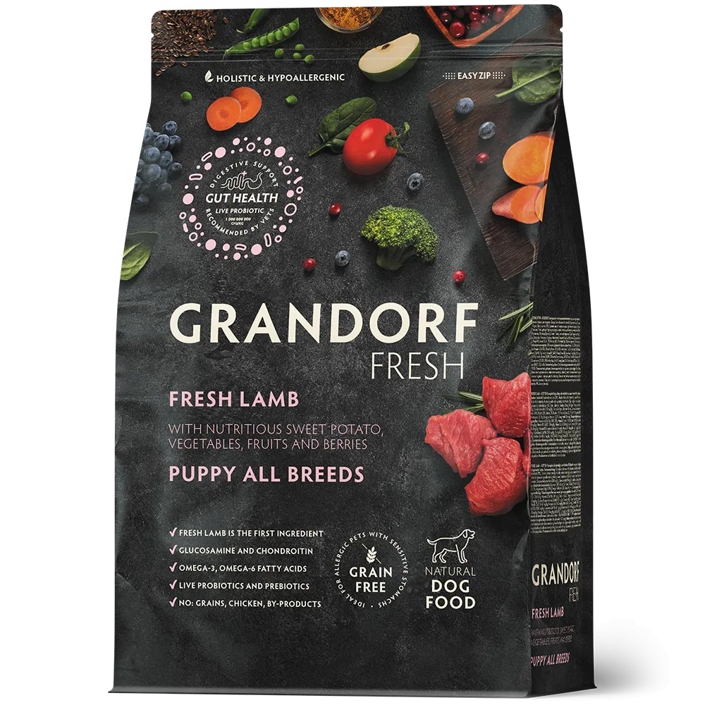 Grandorf Fresh Värske Lambaliha ja Bataat Kutsikatele 10kg