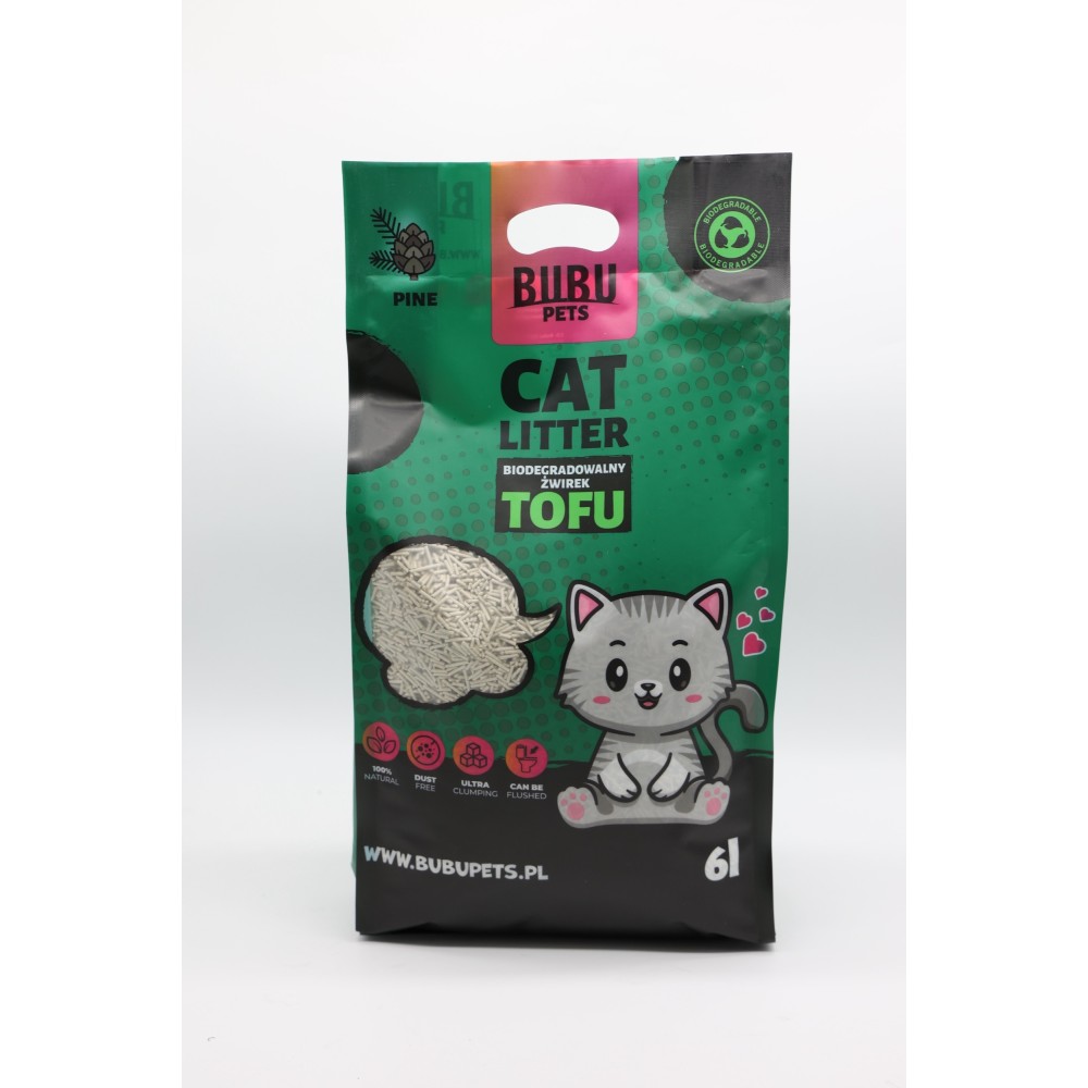 Bubu Pets männi lõhnaga tofu kassiliiv 2,5 kg - 6L