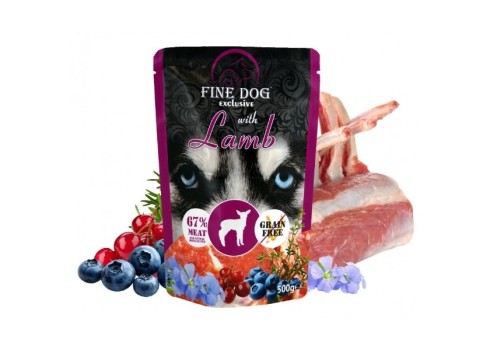 Rafi Fine Dog märgtoit lamba, mustikate ja jõhvikatega 10x500g