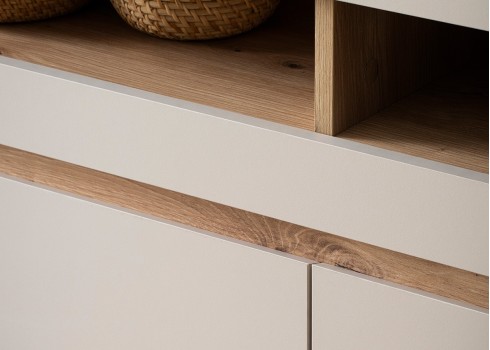 Tv-alus SONORA helehall / tamm, 162x45xH60 cm