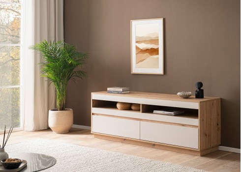 Tv-alus SONORA helehall / tamm, 162x45xH60 cm