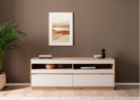 Tv-alus SONORA helehall / tamm, 162x45xH60 cm