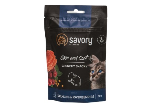 Savory maius kassidele naha ja karvkatte toetuseks lõhe ja vaarikatega 50g