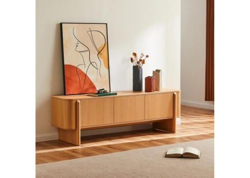 TV laud MORBEN 160x42xH50cm, tammedekooriga melamiin