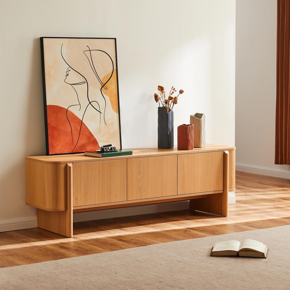 TV laud MORBEN 160x42xH50cm, tammedekooriga melamiin