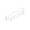 TV laud MORBEN 202,5x42xH50cm, tammedekooriga melamiin