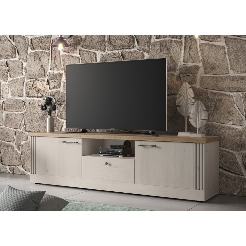 Tv-alus COUNTRY valge tamm / tamm, mööbel, elutoamööbel, tv-alused, kapid, mööbli müük, mööblipood