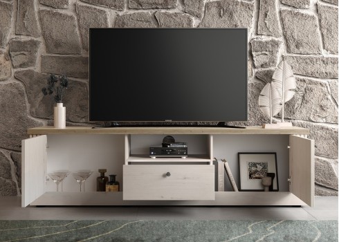 Tv-alus COUNTRY valge tamm / tamm, mööbel, elutoamööbel, tv-alused, kapid, mööbli müük, mööblipood