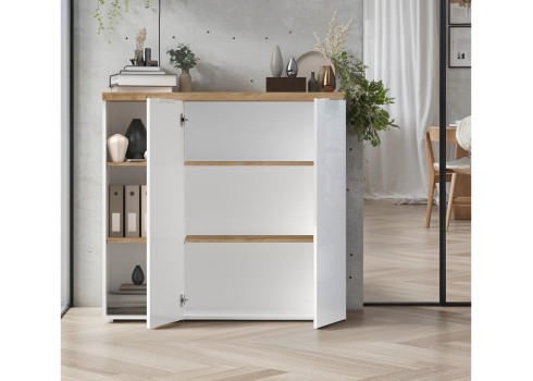 Kapp EASY valge läige / tamm, mööbel, kontorimööbel, kontorikapid, mööbli müük