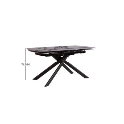 Söögilaud CINTRA 160+40+40x90xH76,5-80cm