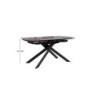 Söögilaud CINTRA 160+40+40x90xH76,5-80cm