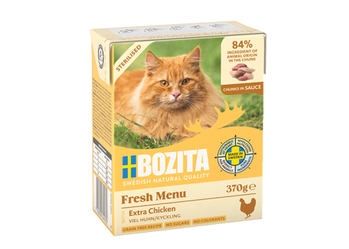 Bozita kassikonserv Sterilised Extra Chicken in Sauce 12x370g