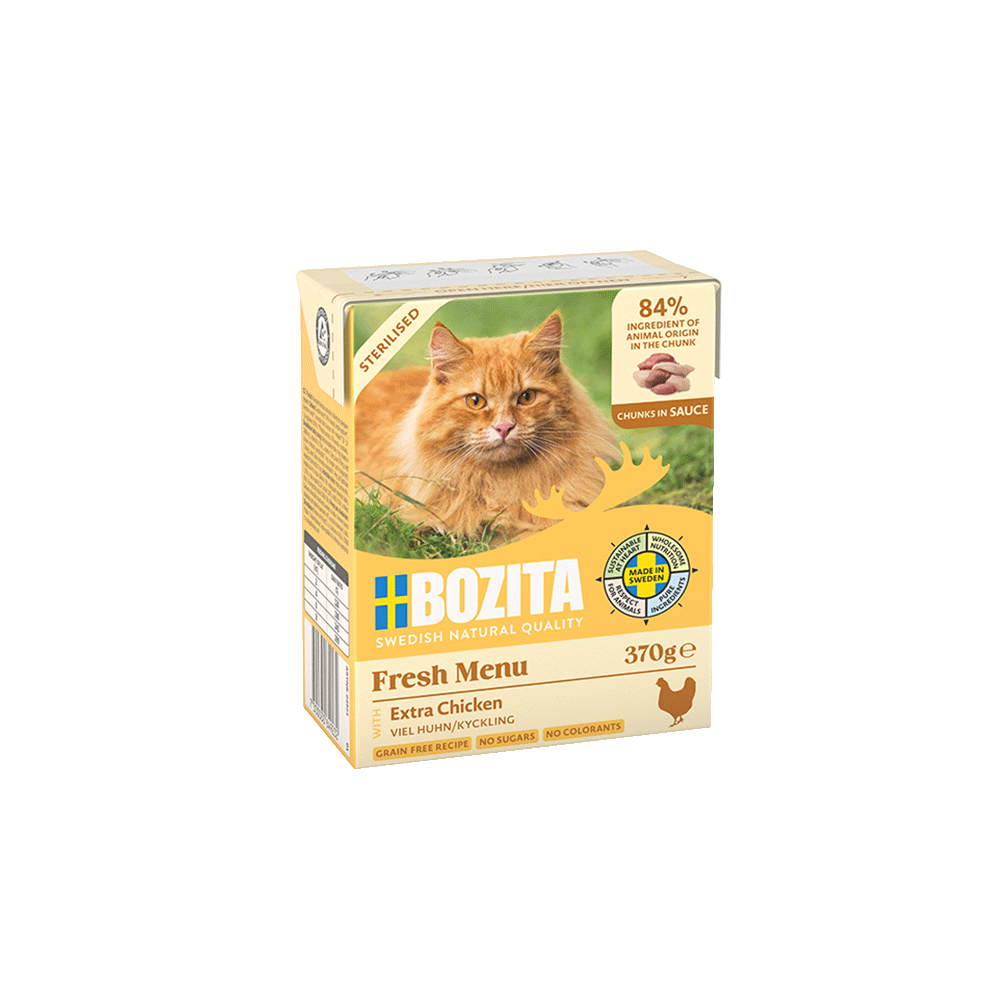Bozita kassikonserv Sterilised Extra Chicken in Sauce 12x370g