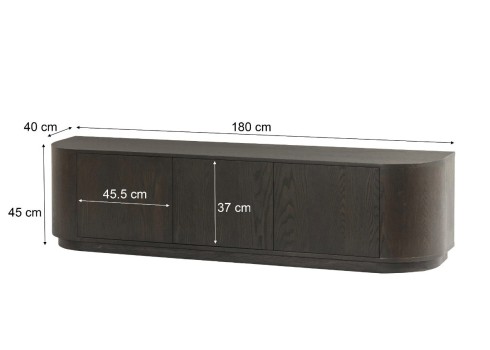Tv-alus NOVERO tumepruun, mööbel, elutoamööbel, tv-alused, puidust tv-alus