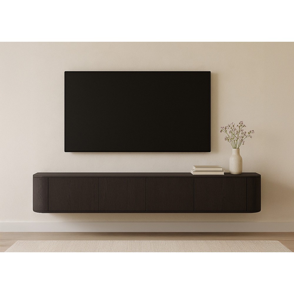 Tv-alus NOVERO tumepruun, mööbel, elutoamööbel, tv-alused, puidust tv-alus