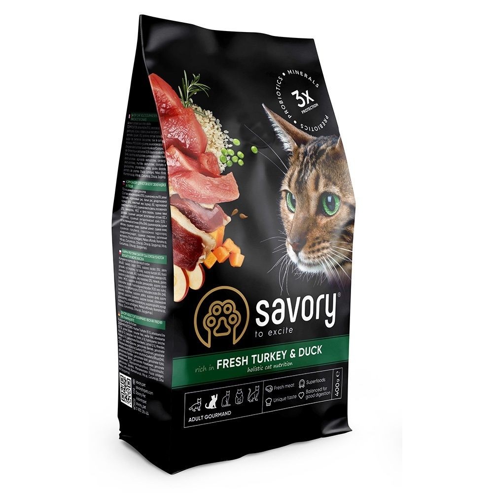 Savory cat Gourmand Turkey&Duck kassitoit 400g