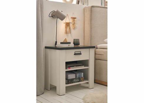 Öökapp SHERWOOD valge mänd / hall, mööbel, magamistoamööbel, öökapid