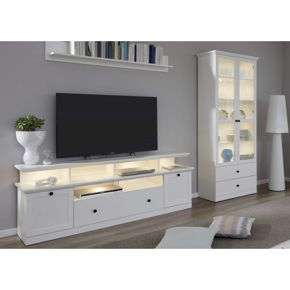 Elutoamööbli komplekt BAXTER valge, 273x41xH196 cm LED ,elutoamööbel