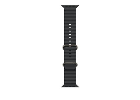 49mm Black Ocean Band - Natural Titanium Finish