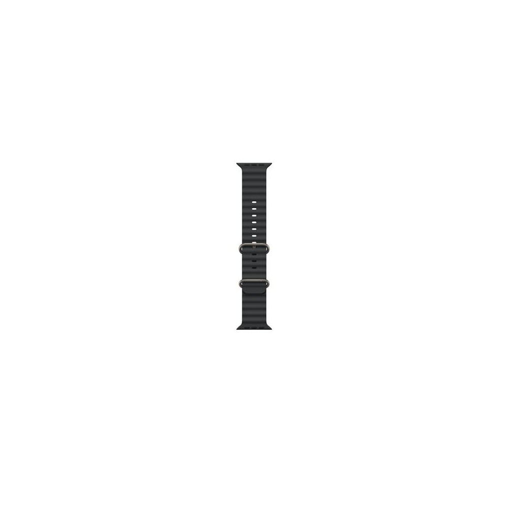 49mm Black Ocean Band - Natural Titanium Finish