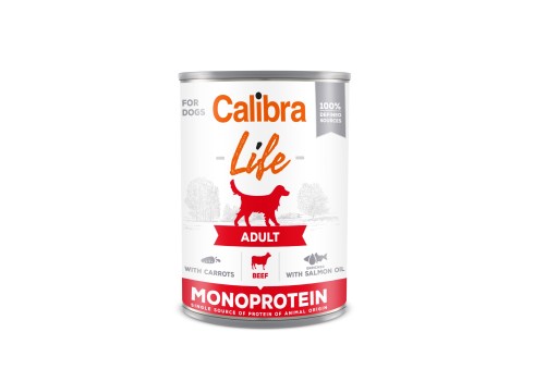 Calibra Life Adult Beef with Carrots konserv koertele 400g