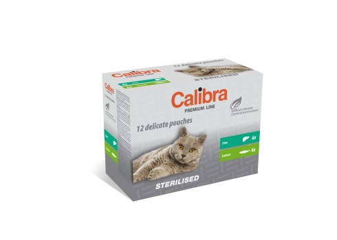 Calibra Premium Sterilised multipakk märgtoit kassidele 12x100g