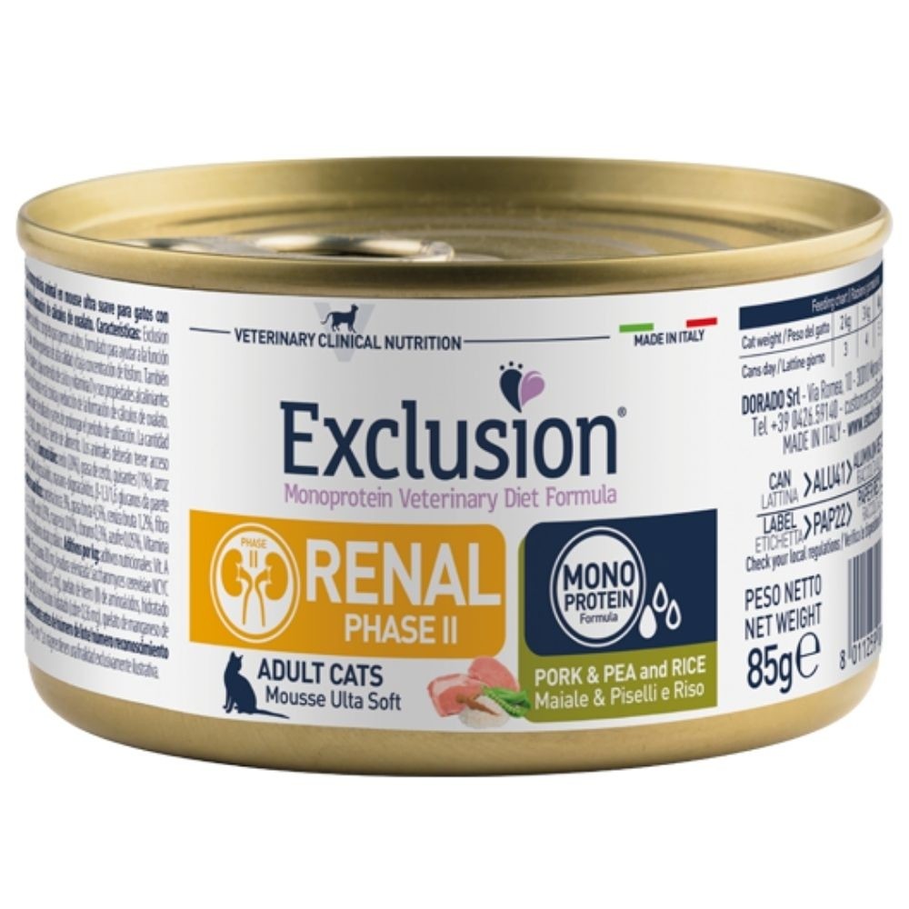 EXCL Renal II faasi konserv kassile sealiha, herneste & riisiga 6x85g
