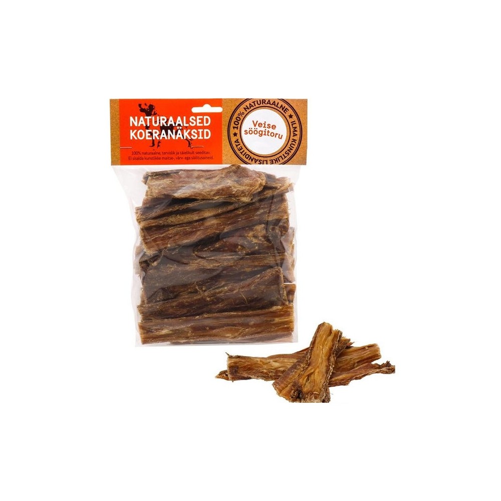 Naturaalne maius koertele, veise söögitoru 15 cm, 200 g